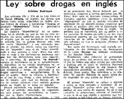 Ley Sobre Drogas En Ingl S